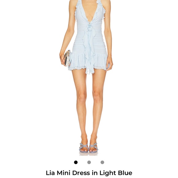 More To Come Dresses & Skirts - Lia Sky Blue Ruffle Mini Dress